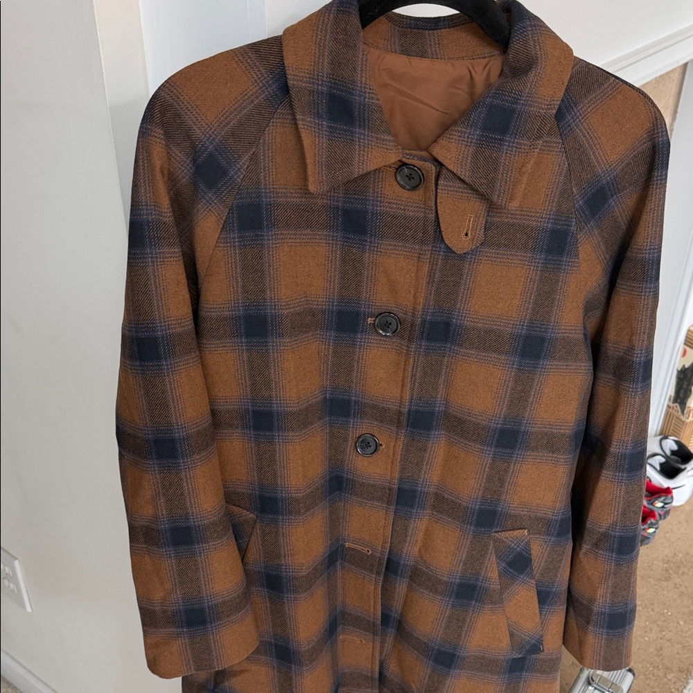Plaid Brown Women’s Coat